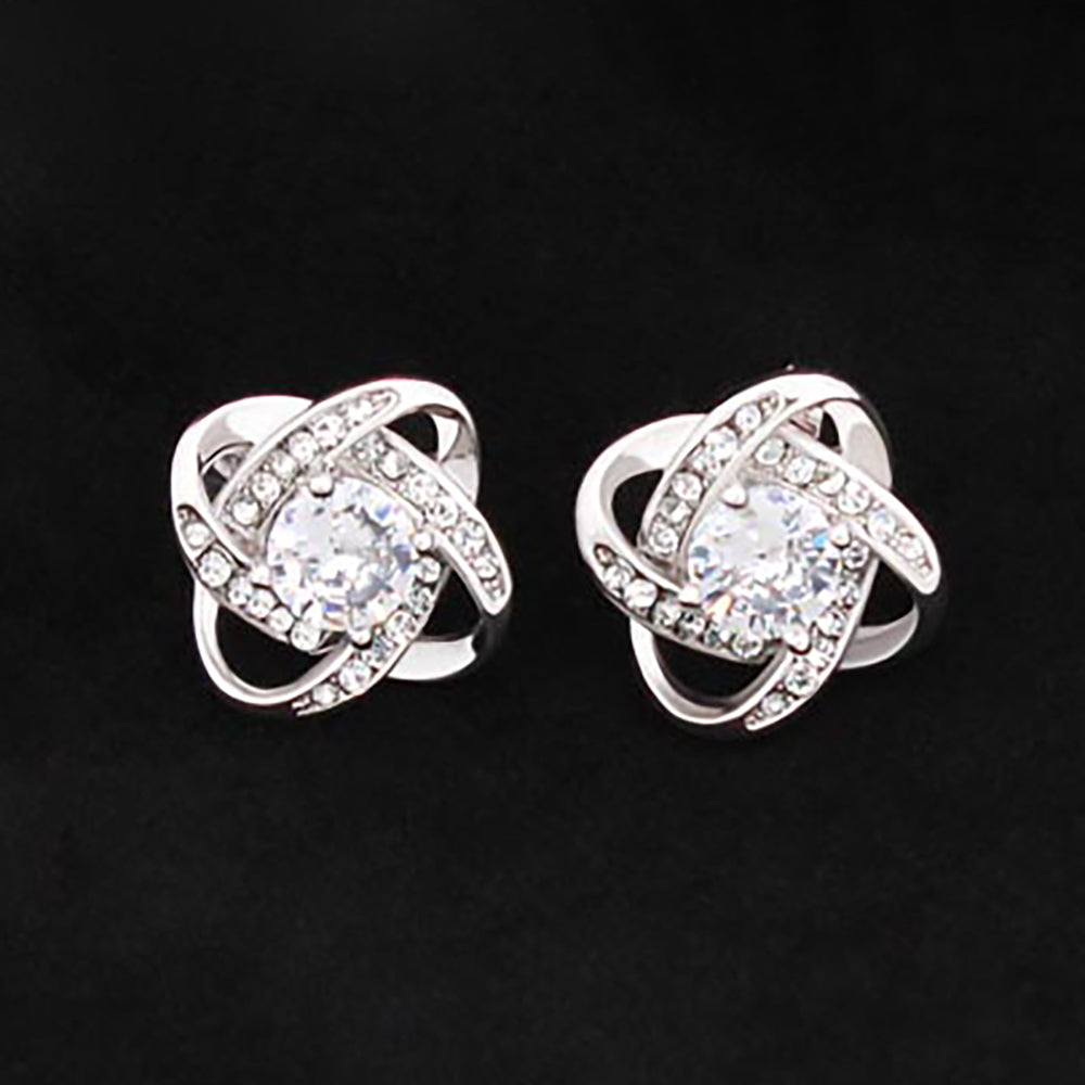 💖 Sparkling Love Knot Stud Earrings