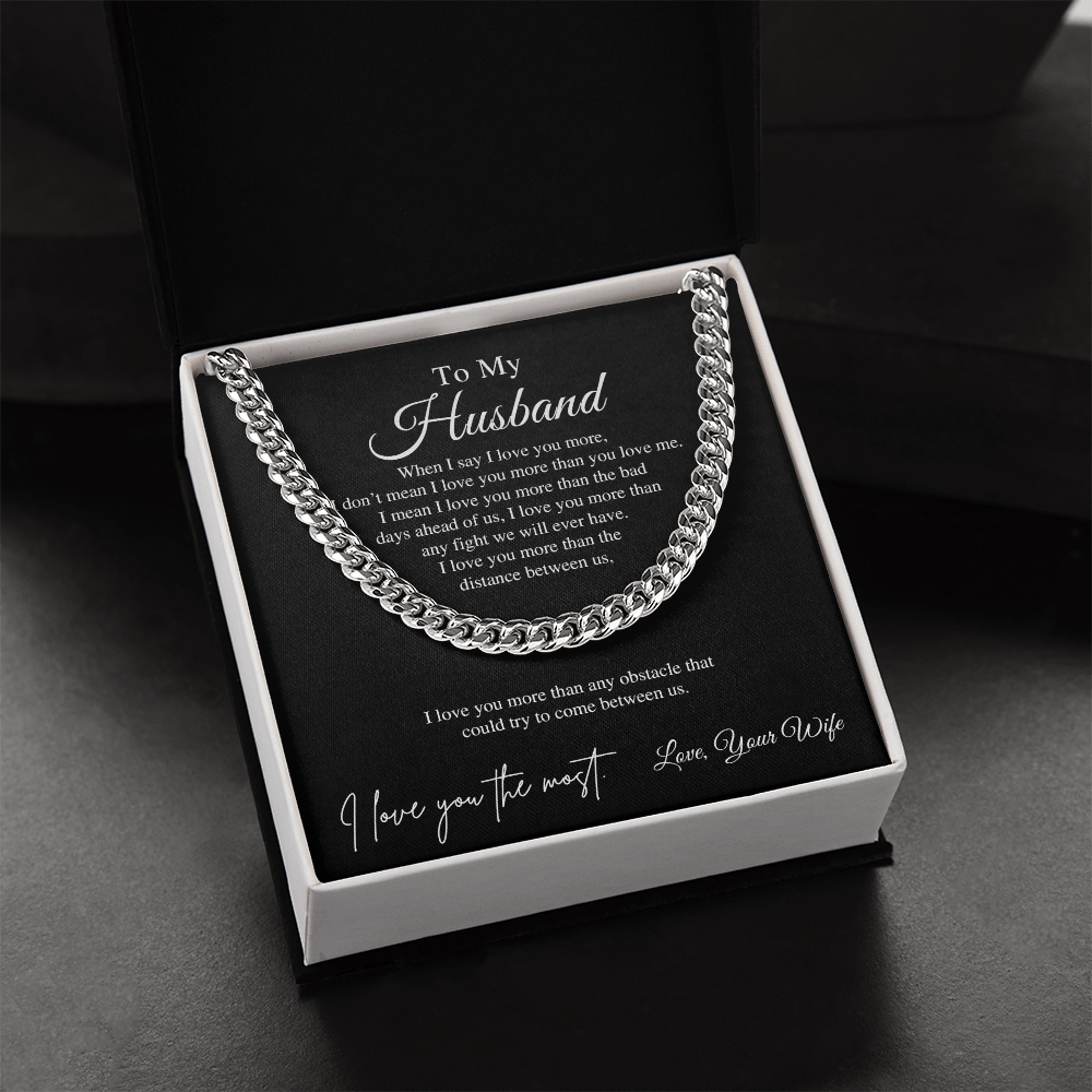 To My Husband | Cuban Link Chain