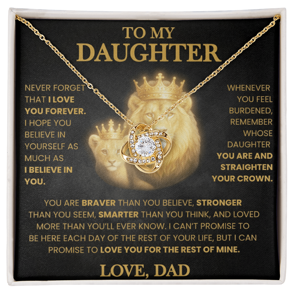 KEEPSAKE DAUGHTER GIFT FROM DAD "LOVED MORE THAN YOU KNOW" NECKLACE