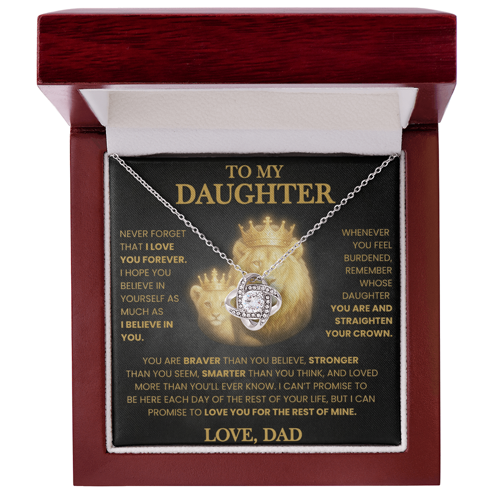 KEEPSAKE DAUGHTER GIFT FROM DAD "LOVED MORE THAN YOU KNOW" NECKLACE