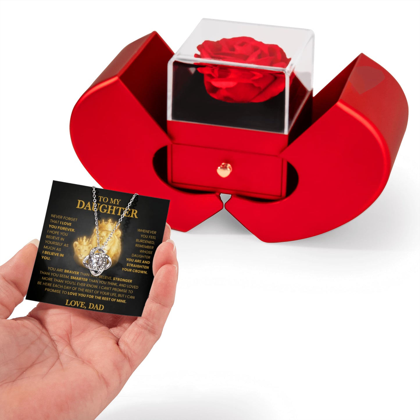 To My Daughter | "Dad's Love & Pride" Keepsake Necklace with Luxury Gift Box