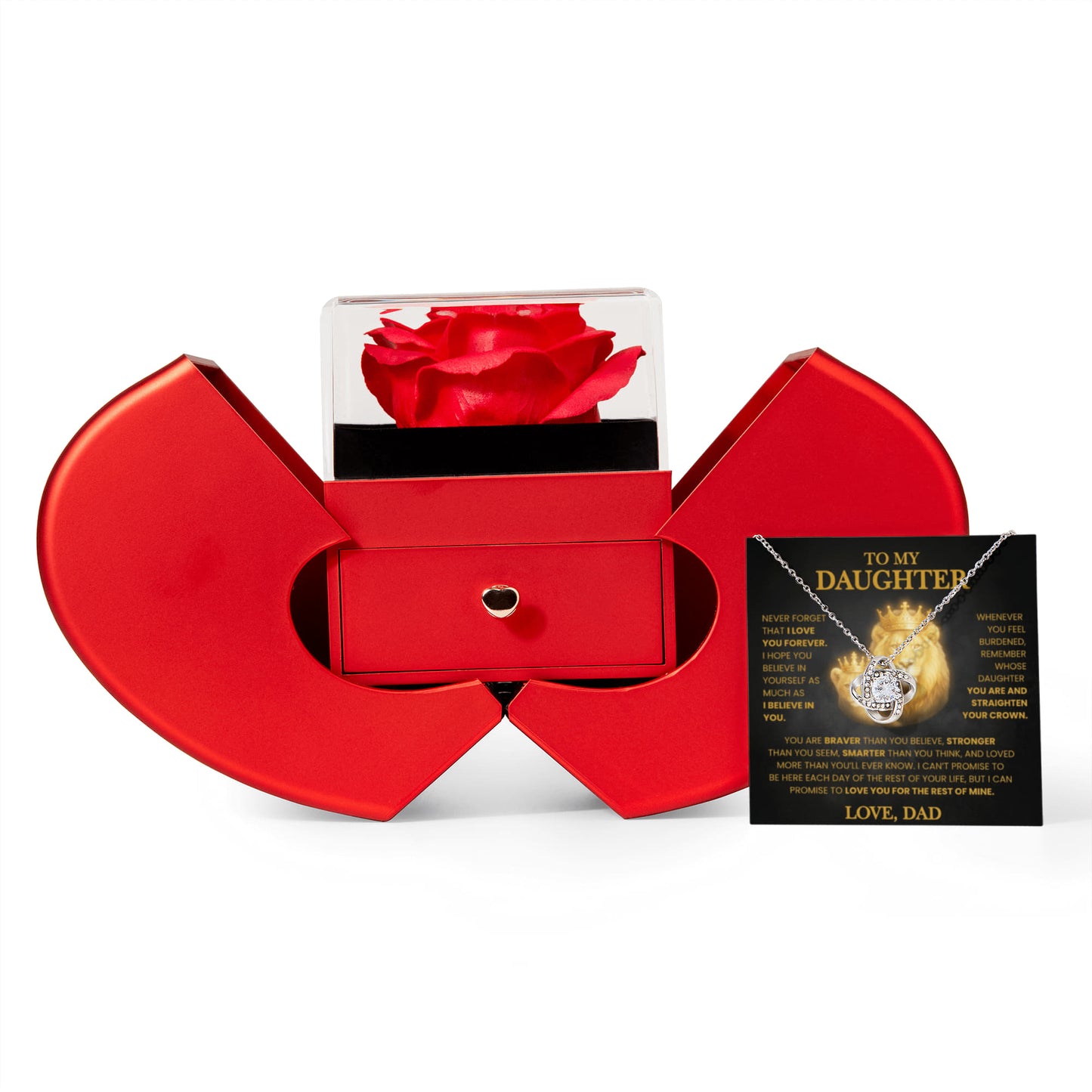 To My Daughter | "Dad's Love & Pride" Keepsake Necklace with Luxury Gift Box
