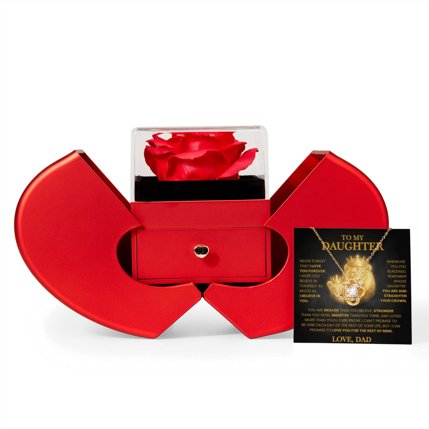 To My Daughter | "Dad's Love & Pride" Keepsake Necklace with Luxury Gift Box