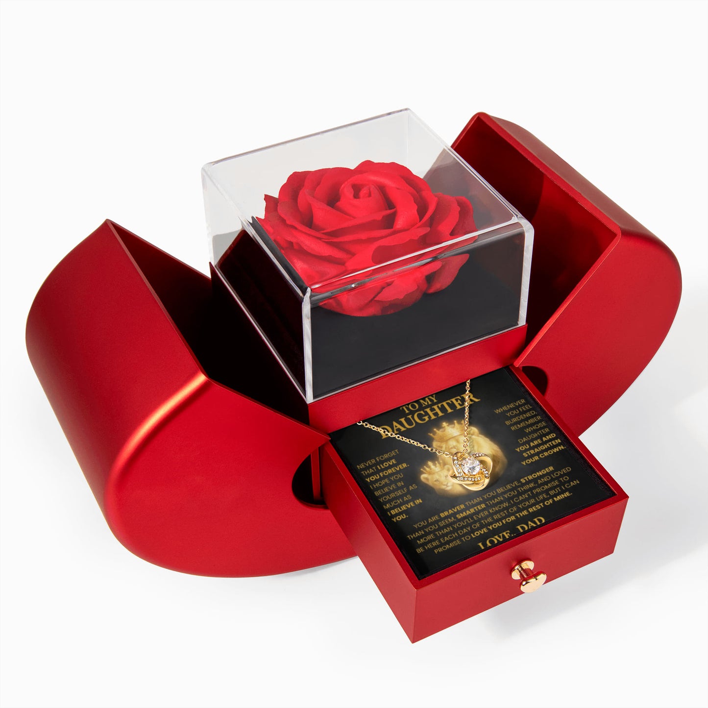 To My Daughter | "Dad's Love & Pride" Keepsake Necklace with Luxury Gift Box