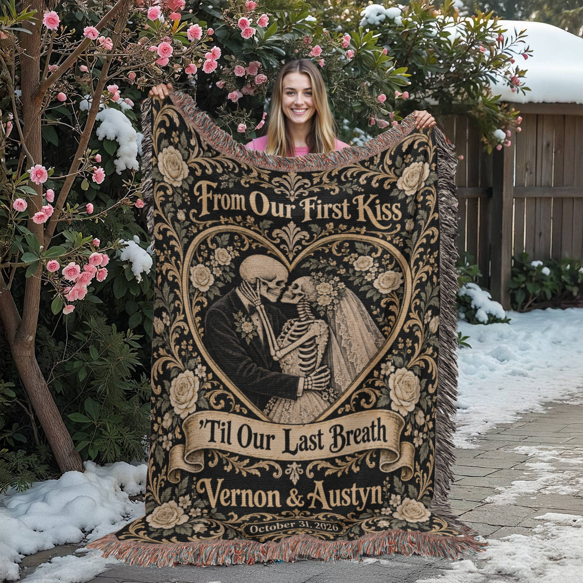 Gothic Wedding Gift | Woven Blanket